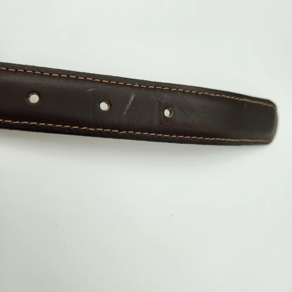 Dior Kids Belt in Brown with Gold Buckle